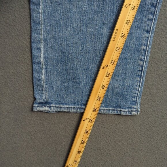 Mother Jeans Women's 31 Blue The Ditcher Zip Crop In Boogie Down Denim - Picture 8 of 15